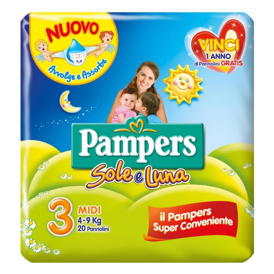 PAMPERS SOLE&LUNA MIDI 20PZ